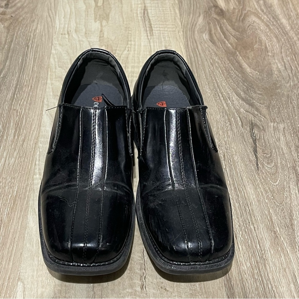 Deer stags black dress church shoes boys size 3.5M - Picture 1 of 7